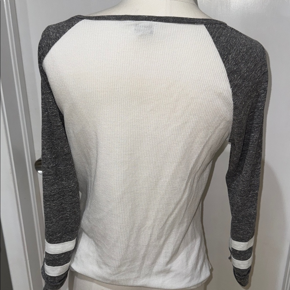 Lucky Brand Charcoal and Cream Long Sleeve Tee - Picture 4 of 5